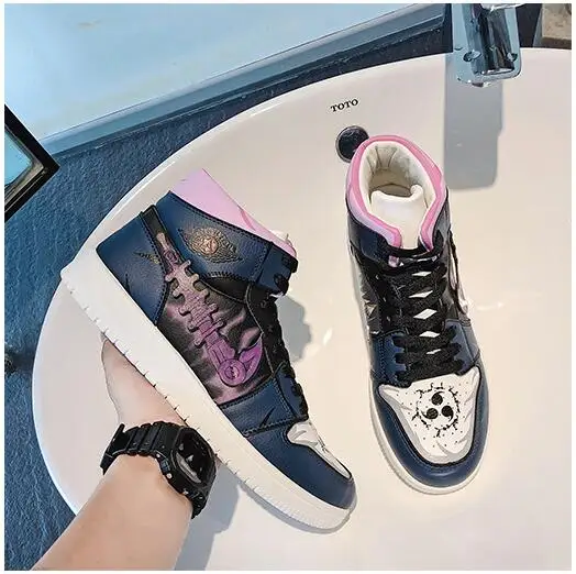

men shoes Naruto Sasuke sneakers кѬоссовки Cartoon Anime tenis running shoes zapatillas Harajuku Hip hop skate platform AAF1
